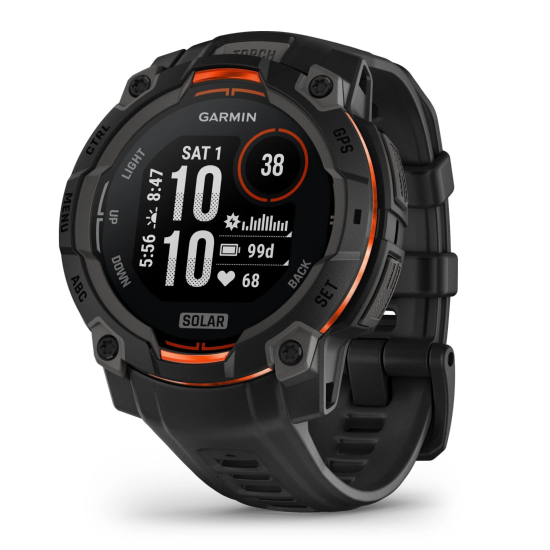 Garmin Instinct® 3 - 45mm Solar Black with Black Silicone Band