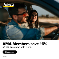 AMA Member Exclusive Offer - Save 16% off the base rate* with Hertz