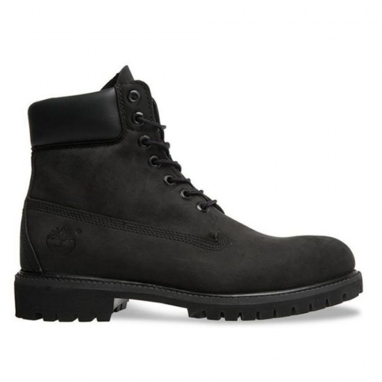 Timberland Men's 6-inch Premium Waterproof Boot - Black Nubuck - Size 8