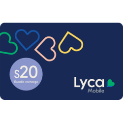 Lyca Mobile Recharge Bundle $20