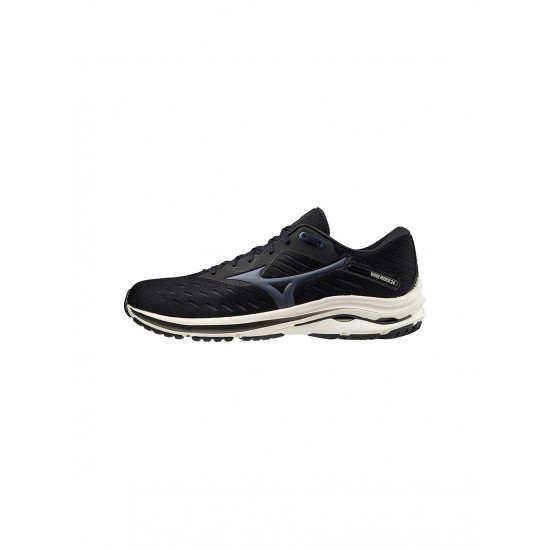 Mizuno Wave Rider 24 Mens - Black India Ink Snow White